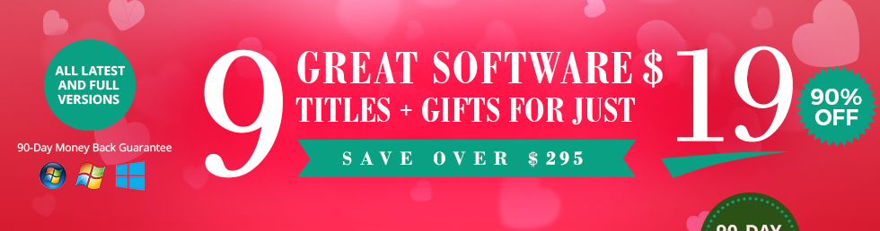 9 GREAT SOFTWARE TITLES + GIFTS FOR JUST $19 | SAVE OVER $260